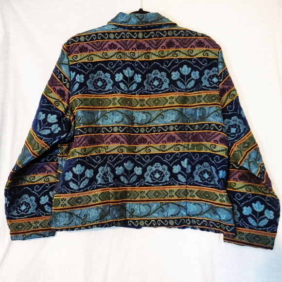 Vintage Coldwater Creek Tapestry Blazer Jacket PL - Picture 2 of 6